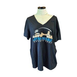 Kavio Star Wars T Shirt Black Galexy's Edge Plus 2X V-Neck Disney World